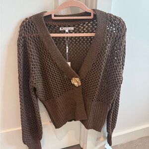 Brown crochet cardigan